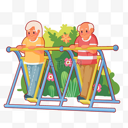 老年人重阳节图片_老年人运动老年生活玩小区健身器