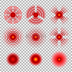 放射状图片_疼痛圈符号止痛药治疗点图标疼痛