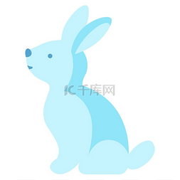 复活节图标图片_可爱的复活节兔子插图。