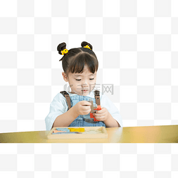 幼儿园招生图片_儿童教育女童玩积木