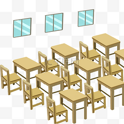 小窗户图片_学校教室桌椅