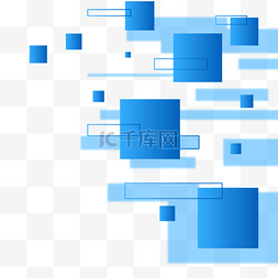 蓝色科技感几何形状