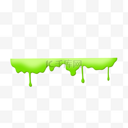 绿色滴落水滴果冻液体