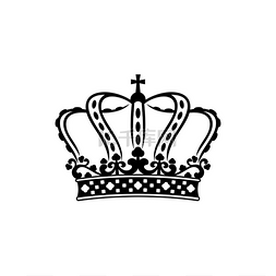 皇冠轮廓图片_皇冠孤立的国王或王后的象征。