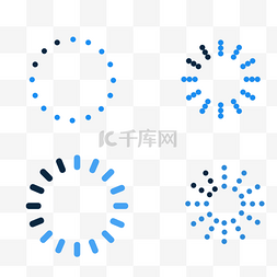 页面等待图标标签蓝色系