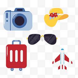飞机照相机图片_旅游照相机和眼镜