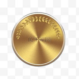 金色金属圆形奖章