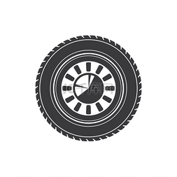 磁盘矢量图片_汽车轮辋黑色轮胎合金盘隔离汽车