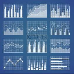 数学函数图片_坐标系上的简约白色图形。