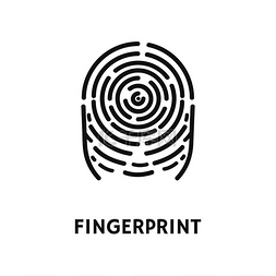 个性图标图片_指纹指纹的手指识别和识别人海报