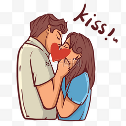 欧美风情侣接吻亲密