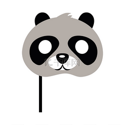 圆的动物图片_熊猫面具带黑色补丁的熊圆眼睛平