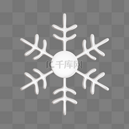 冬日雪花片图片_3DC4D立体雪花冰雪