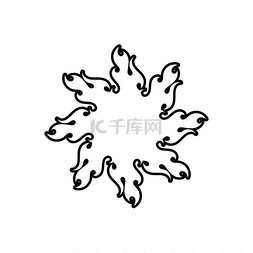 tribal flame vector symbol image