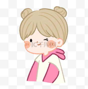 卡通头像毕业女生图片素材q版女生情侣头像卡通绘画可爱