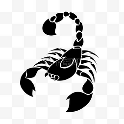 蝎子图案黑白纹身