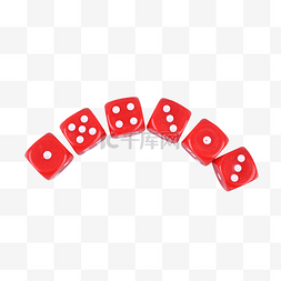 红色方块骰子图片_财富红色骰子