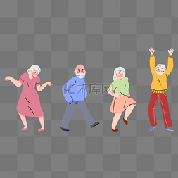 国际老人日跳舞的老人