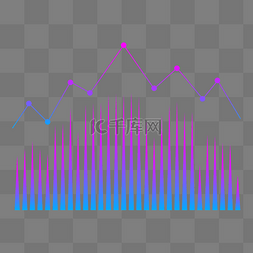 走势图图片_股市行情金融走势图紫色渐变趋势