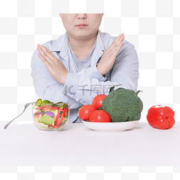 注重身体健康图片_吃蔬菜减肥男人轻食健康