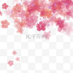 花卉盆栽实物图片_桃花粉色水彩花卉背景