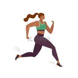 慢跑人。赛跑者在运动。运行女性
