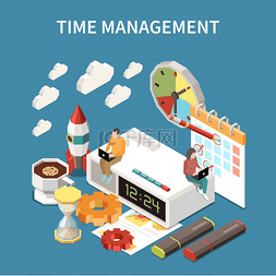 时间管理概念与截止日期在工作符