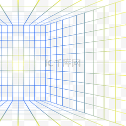 立体空间透视线条网格