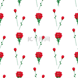 有质感的花图片_包装纸设计有红色的花朵，无尽的