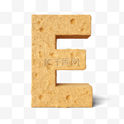 e字母创意图片_立体饼干字母e