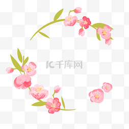 咖色花卉图片_水彩花环花朵花卉边框