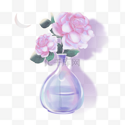 紫色光效花朵图片_婚礼梦幻抽象漂亮花瓶