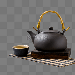 蓝釉堆白花茶杯碟图片_茶杯茶壶