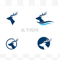 Deer Logo Template vector icon illustration d