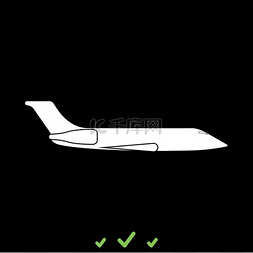 空中客车公司图片_私人飞机是白色图标.. 私人飞机是