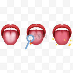 医疗干净图片_舌头口腔护理清洁过程
