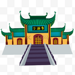 寺庙围墙图片_河南少林寺古建筑地标寺庙