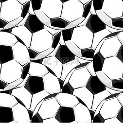 黑白设计图片_密集的黑白橄榄球或英式足球的无