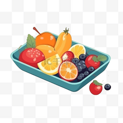卡通手绘新鲜水果组合