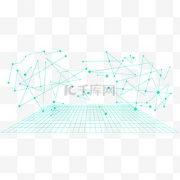 绿色几何科技图片_地球绿色科技线条