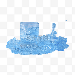 水杯时尚图片_无味水无色透明水杯液体