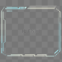 线条边框图片_渐变科技线条边框文本框
