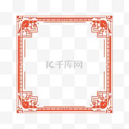 中国传统风格矩形边框