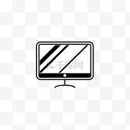 台式电脑图标图片_台式电脑黑白图标