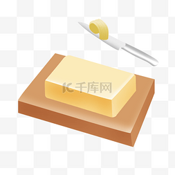 黄油食物写实刀叉