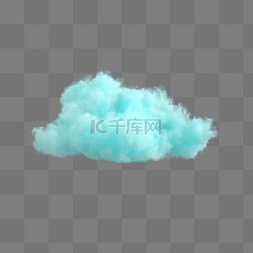 3D立体棉花云朵云彩