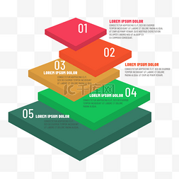 财务广告图片_几何信息图表抽象商务彩色