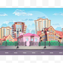 春天城市背景图片_无缝纹理夏天镇为电脑游戏、 网