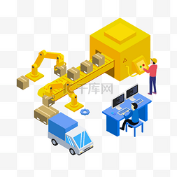 机器人和手图片_智能工厂生产机器制造业
