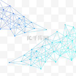 蓝色科技感抽象浮点线